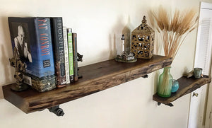 Custom Industrial Live Edge Shelf